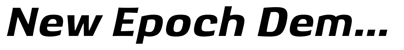 New Epoch Demi Bold Italic